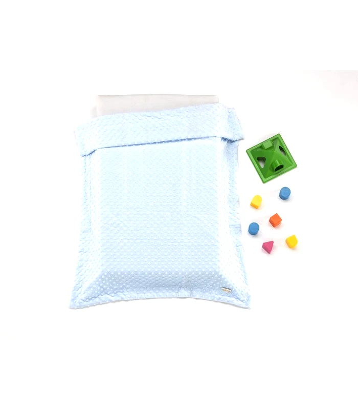 MORA SPAIN Κουβέρτα Mora COPITOS 80Χ110 ΓΑΛΑΖΙΑ 100% polyester
