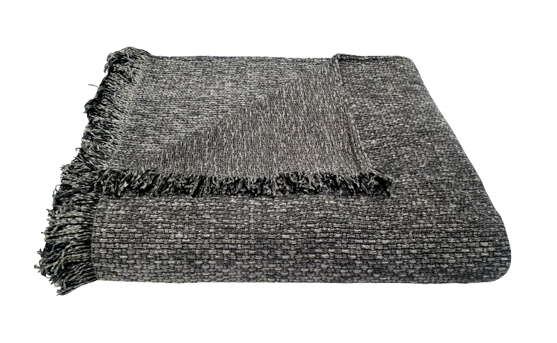 ΚΟΜΒΟΣ Ριχτάρι ΚΟΜΒΟΣ Σενίλ 1θ 180x180 Ψάθα Light Grey