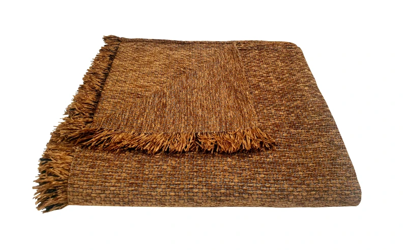 ΚΟΜΒΟΣ Ριχτάρι ΚΟΜΒΟΣ Σενίλ 2θ 180x240 Ψάθα Light Brown