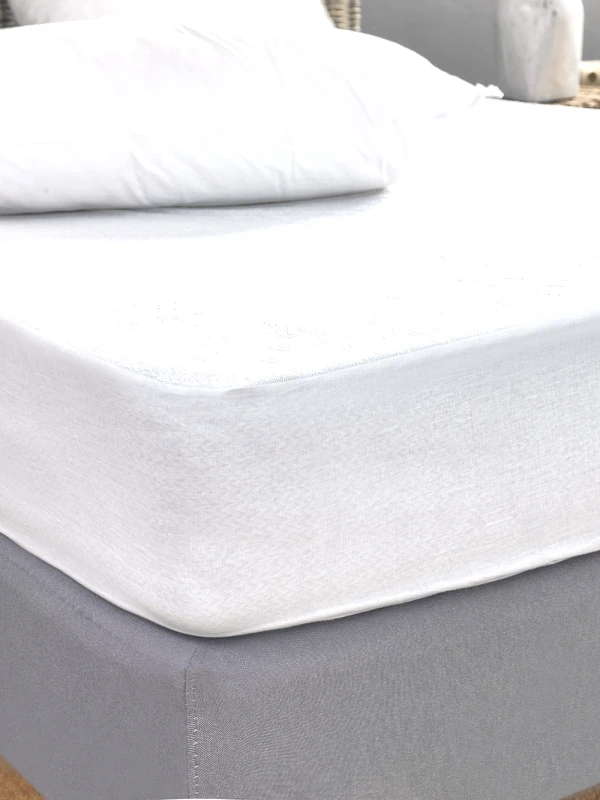 Palamaiki Κάλυμμα Ημίδιπλο White Comfort 100x200+35 TERRY WATERPROOF