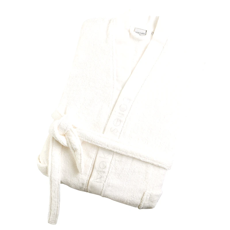 MAKIS TSELIOS Hola1 μπουρνουζι (white) large 420gsm 100% cotton