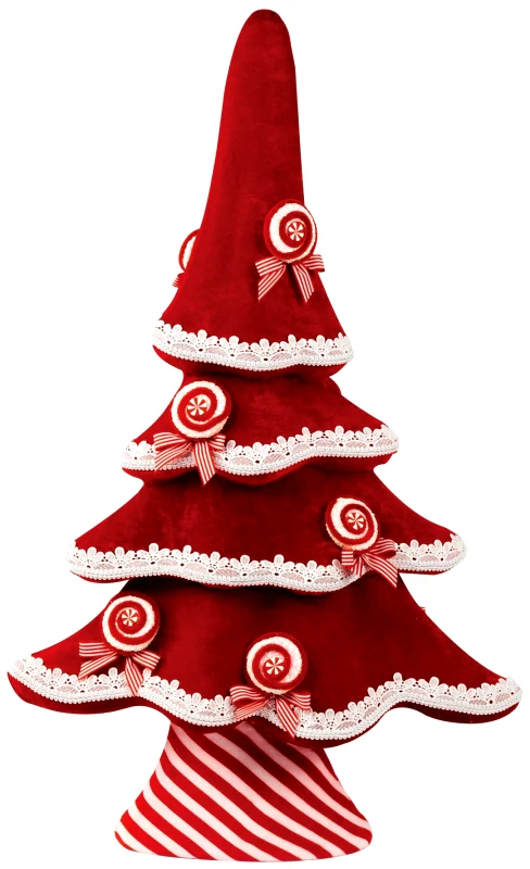 KATOIKEIN DECO Κόκκινο Πάνινο Χριστουγεννιάτικο Δέντρο 47 x 20 x 75cm