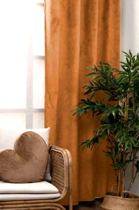 Palamaiki Κουρτίνα με τρουκς (140Χ260) CYRIL GOLD, PALAMAIKI