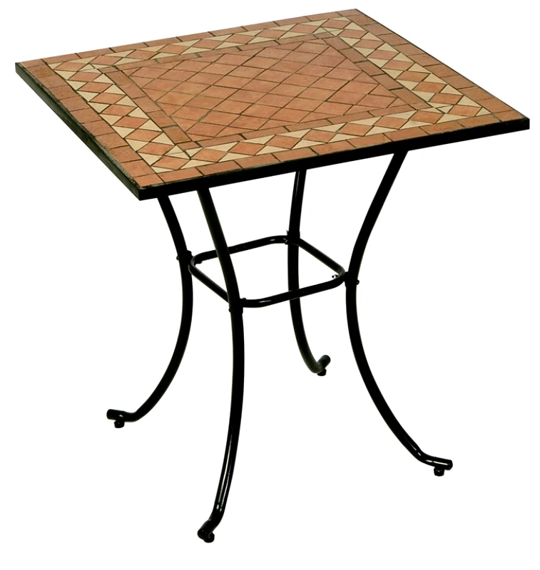 LIANOS Τετράγωνο Μεταλλικό Τραπέζι Mosaic 70 x 70 x 75cm