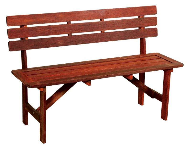LIANOS Ξύλινο Παγκάκι ,120 x 46 x 79(h)cm ,Red Shorea
