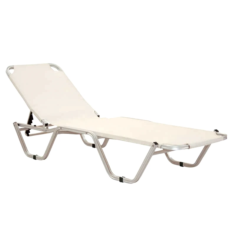 ZITA PLUS Adel ξαπλωστρα off white τεχτ.ΑΛΟΥΜΙΝ 25χ25