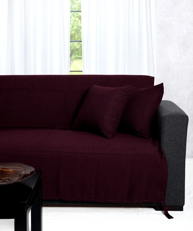 Silk Fashion Ριχτάρι διθέσιου (180Χ250) 9925 DARK PURPLE, SILK FASHION