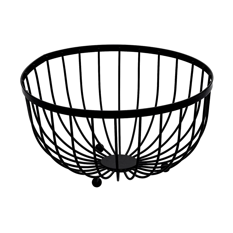 ESTIA ESTIA ΦΡΟΥΤΙΕΡΑ ΜΕΤΑΛΛΙΚΗ 25x13cm ΜΑΥΡΗ 01-1407, ESTIA
