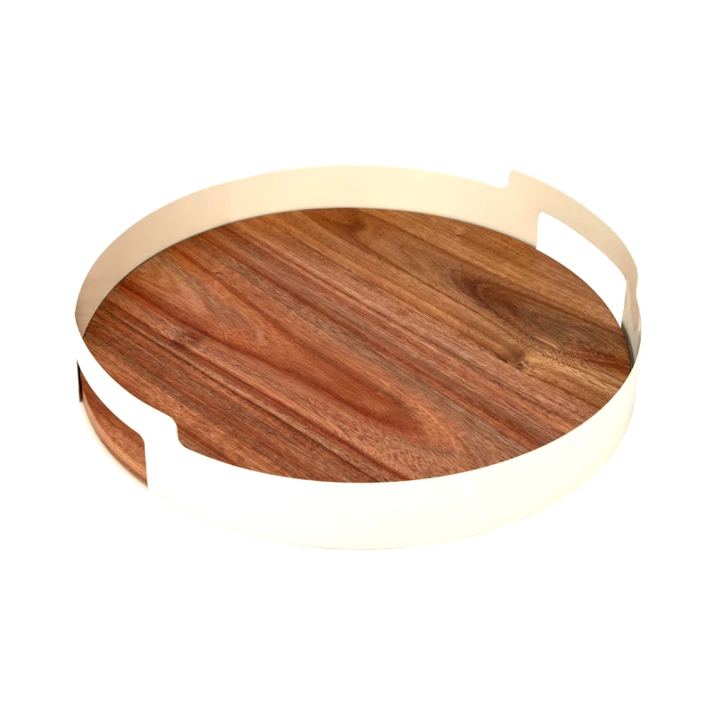 ESTIA ESTIA ΔΙΣΚΟΣ ΣΕΡΒΙΡΙΣΜΑΤΟΣ ACACIA ΜΕΤΑΛΛΙΚΟΣ IVORY 30cm