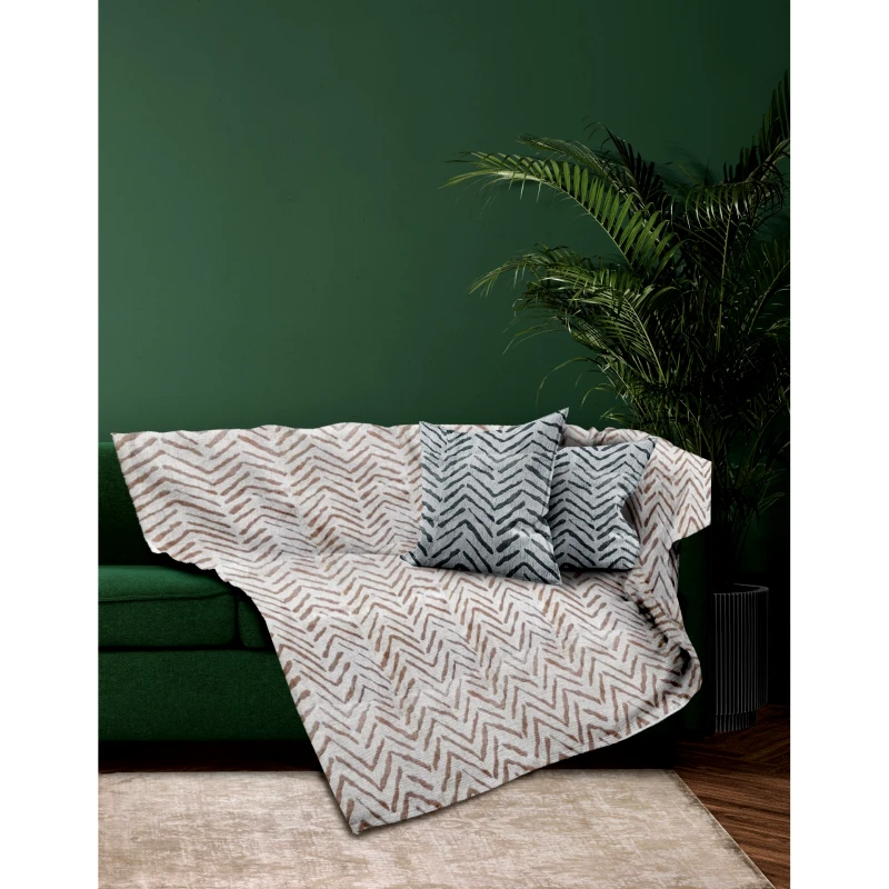 MAKIS TSELIOS Τριθ.ΡΙΧΤΑΡΙ Monza beige 180χ300 100% chenille