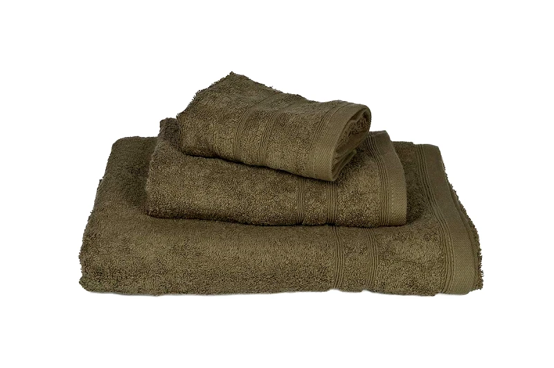 ΚΟΜΒΟΣ Σετ Πετσέτες 3 τμχ ΚΟΜΒΟΣ Πεννιέ 500γρ/μ2 Χακί (40x60, 50x90, 75x145)