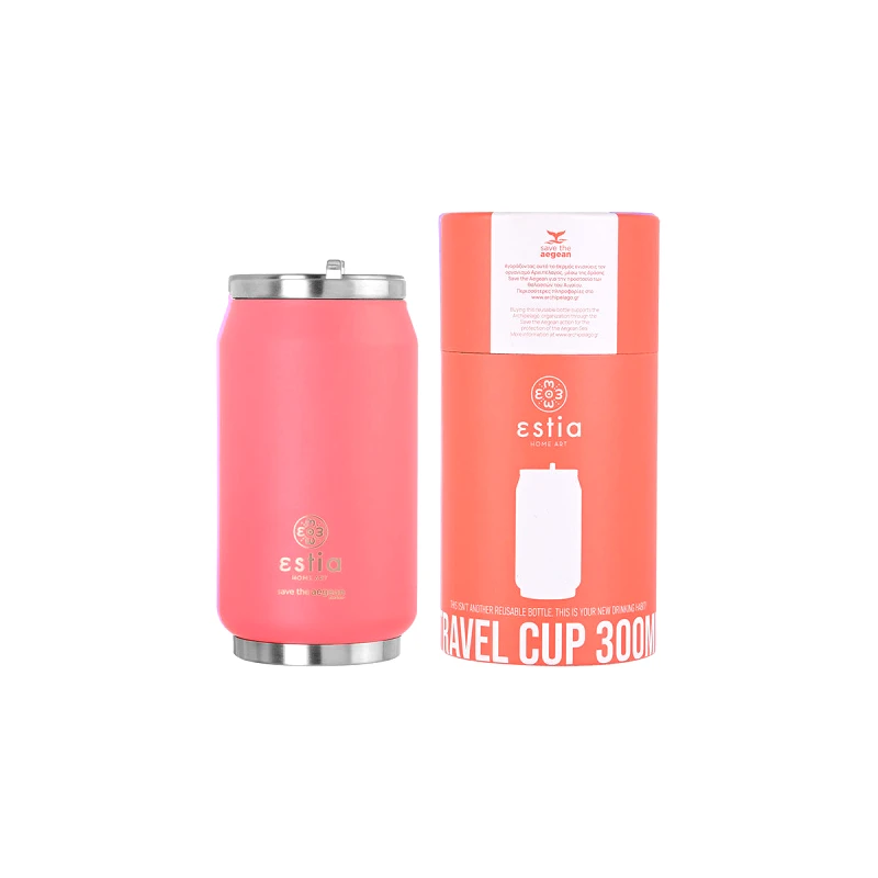 ESTIA ESTIA ΘΕΡΜΟΣ TRAVEL CUP SAVE THE AEGEAN 300ml FUSION CORAL 01-16692