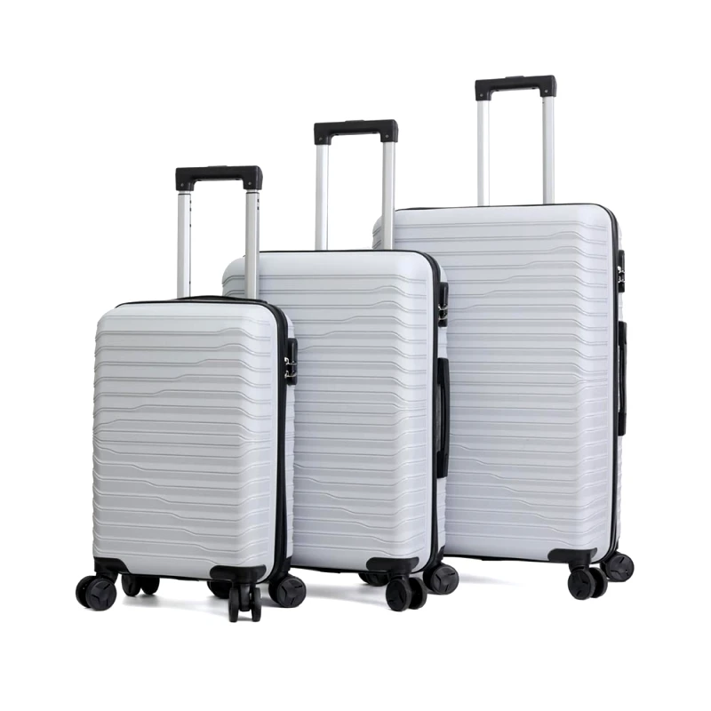 Amber Σετ 3 Βαλίτσες Amber Off White AM1015