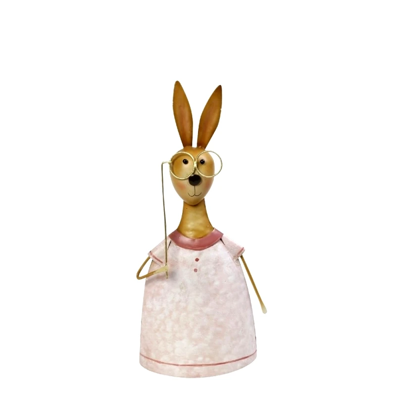 ESPIEL Λαγός Ροζ με Γυαλιά 11.5x6.5x26cm MT2703K1