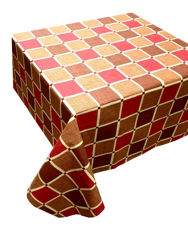 ΚΟΜΒΟΣ Τραπεζομάντηλο ΚΟΜΒΟΣ Καρό Polycotton Design-2 Red 140x180