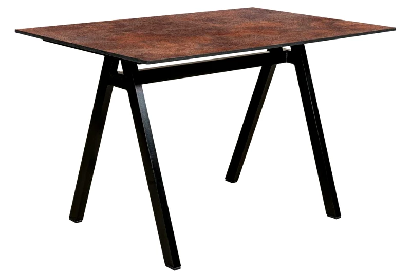 KATOIKEIN DECO Παραλληλόγραμμο Τραπέζι Αλουμινίου Με Επιφάνεια Compact Hpl Σκουριά 120 x 80 x 75(h)cm