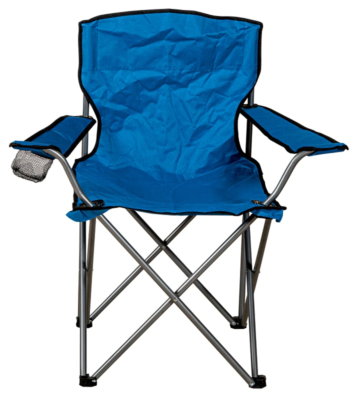 KATOIKEIN DECO Μπλέ Πτυσσόμενο Καρεκλάκι Παραλίας - Camping Με Μεταλλικό Σκελετό , 47(w) x 76(d) x 45/80(h)cm