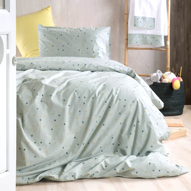 Rythmos Home Σετ σεντόνια μονά με λάστιχο (105Χ205+25) BLAZE GREEN, RYTHMOS HOME