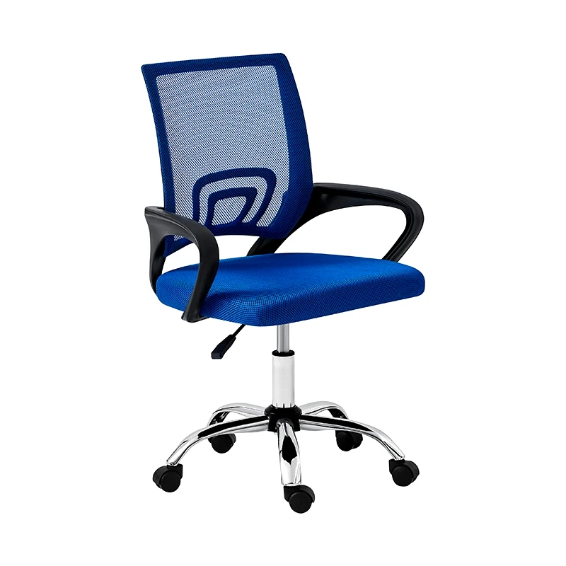 ZITA PLUS A1850 s χρωμιο/μπλε mesh πολυθρονα γραφειου