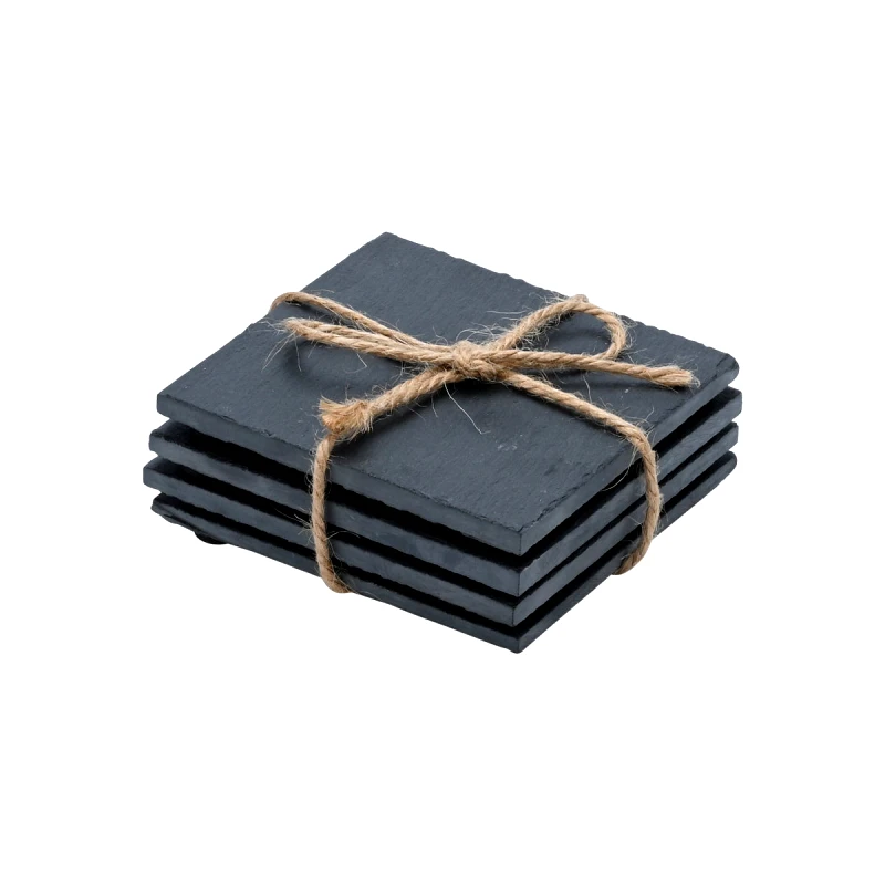 ESTIA ΣΟΥΒΕΡ ΤΕΤΡΑΓΩΝΑ ΣΧΙΣΤΟΛΙΘΟΥ 10x10cm ΣΕΤ 4 ΤΕΜ. φωτογραφία