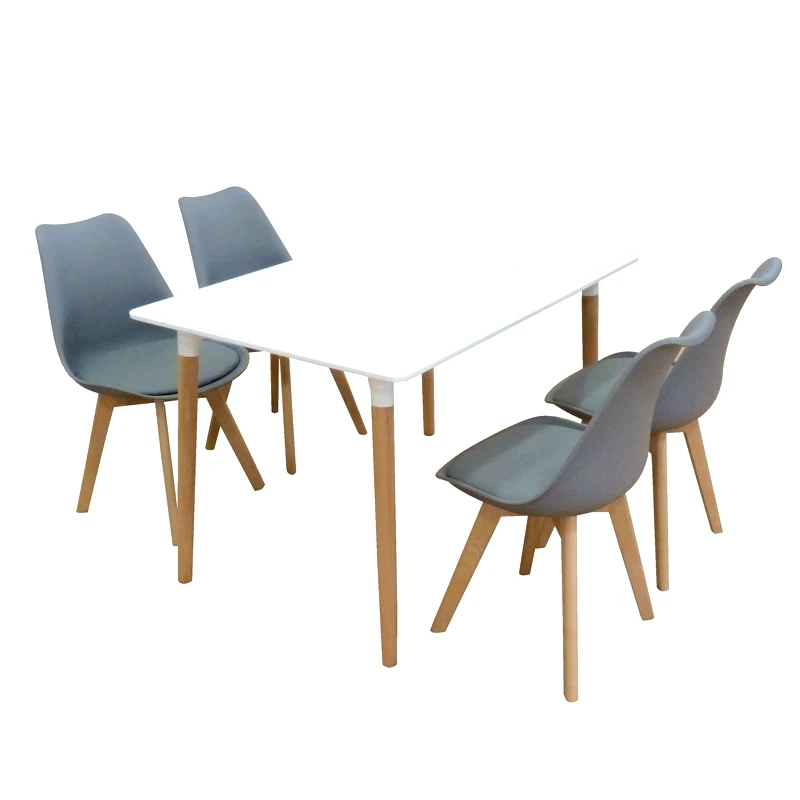 ZITA PLUS Σετ Τραπεζαρίας Logan Plus Grey 5τμχ 120Χ80X72εκ.