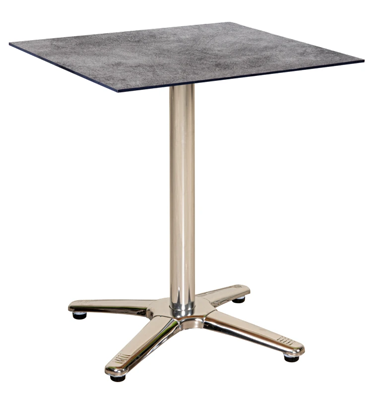 KATOIKEIN DECO Τετράγωνο Τραπέζι Με Γκρί Επιφάνεια Hpl Και Σκελετό Αλουμινίου 60 x 60 x 75(h)cm