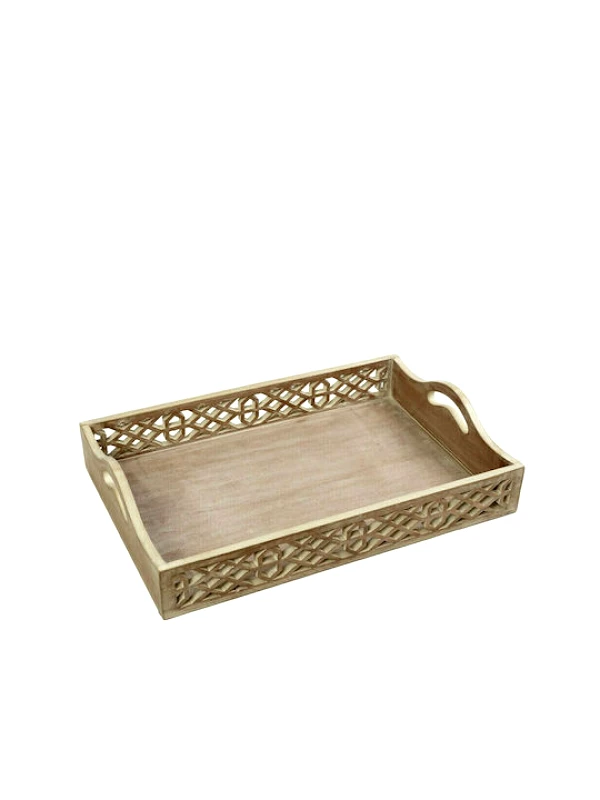 ESPIEL Δίσκος Σερβιρίσματος από Ξύλο με Λαβή σε Καφέ Χρώμα (46x30cm) PIG223, ESPIEL