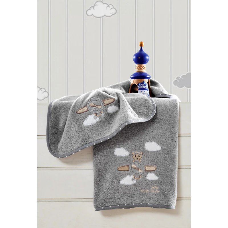 MAKIS TSELIOS Horizon σετ πετσετεσ bebe 70x140+40x60 100% cotton