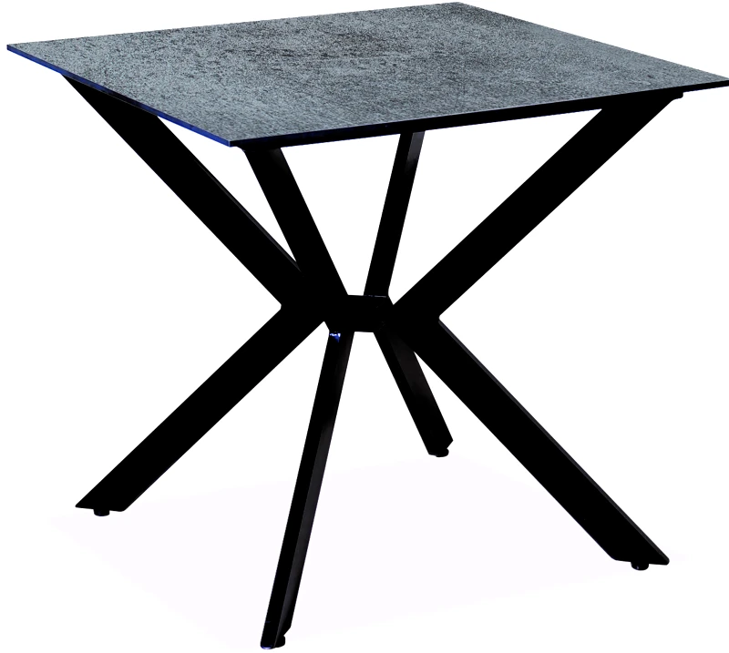 KATOIKEIN DECO Τετράγωνο Τραπέζι Αλουμινίου Με Επιφάνεια Compact Hpl Γκρί 70 x 70 x 75(h)cm