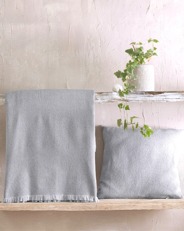 Rythmos Home Ριχτάρι τριθέσιου (180Χ280) TUSCA ΓΚΡΙ, RYTHMOS HOME