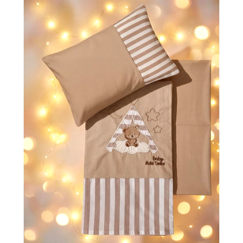 MAKIS TSELIOS BOB ΣΕΤ ΣΕΝΤ. BEBE XΛ. 2*120x170cm 30x40cm 100% COTTON