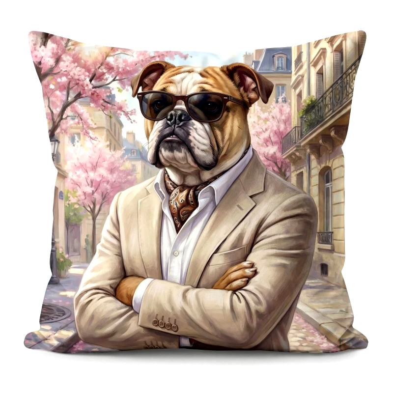 KELMA Διακοσμητική μαξιλαροθήκη (45Χ45) English Bulldog 101326, KELMA