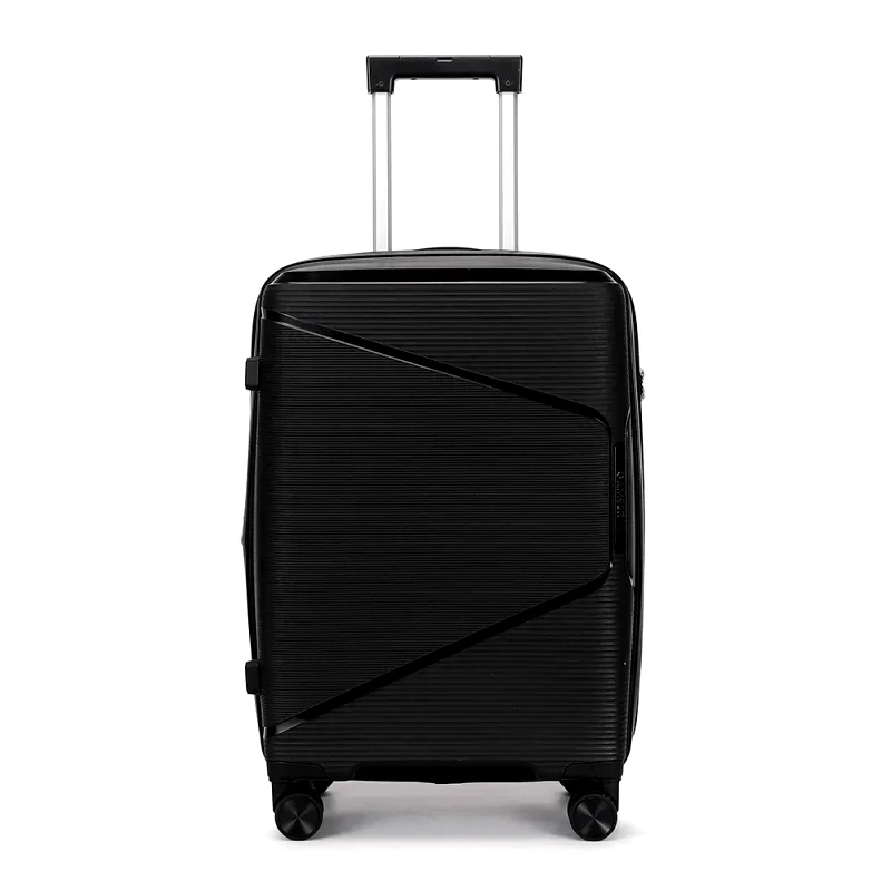 Amber Βαλίτσα Μεσαία Με Προέκταση AMBER 65cm Μαύρο AM1018