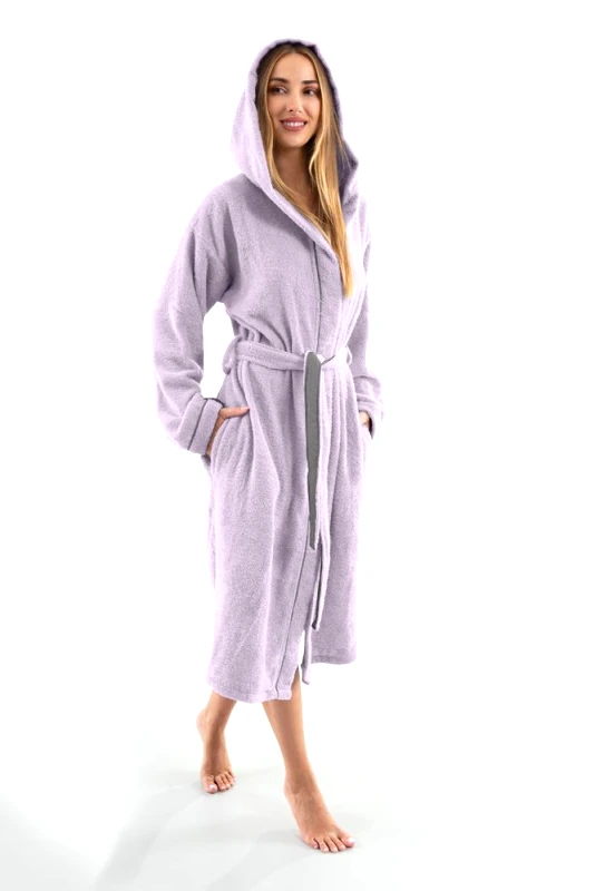 Guy Laroche Μπουρνούζι με κουκούλα CASUAL LILAC LARGE