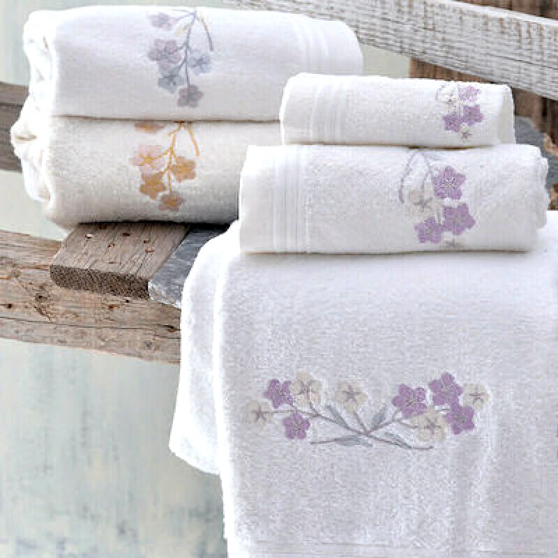 Rythmos Home Σετ πετσέτες 3 τεμ. JOLIE WHITE/GREY, RYTHMOS HOME