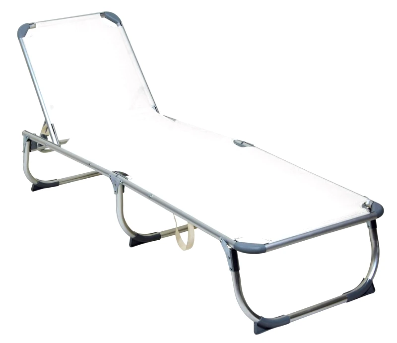 LIANOS Λευκή Πτυσσόμενη Ξαπλώστρα Παραλίας 187 x 58 x 30(h)cm