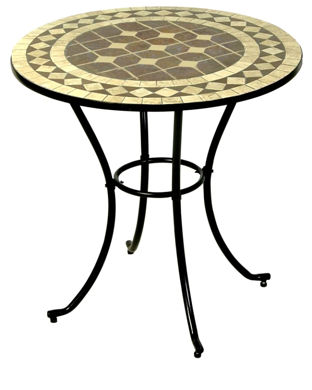 LIANOS Στρογγυλό Μεταλλικό Τραπέζι Mosaic 76 x 75(h)cm