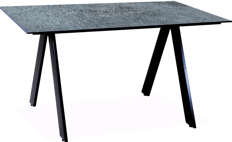 KATOIKEIN DECO Παραλληλόγραμμο Τραπέζι Αλουμινίου Με Επιφάνεια Compact Hpl Γκρί 120 x 80 x 75(h)cm