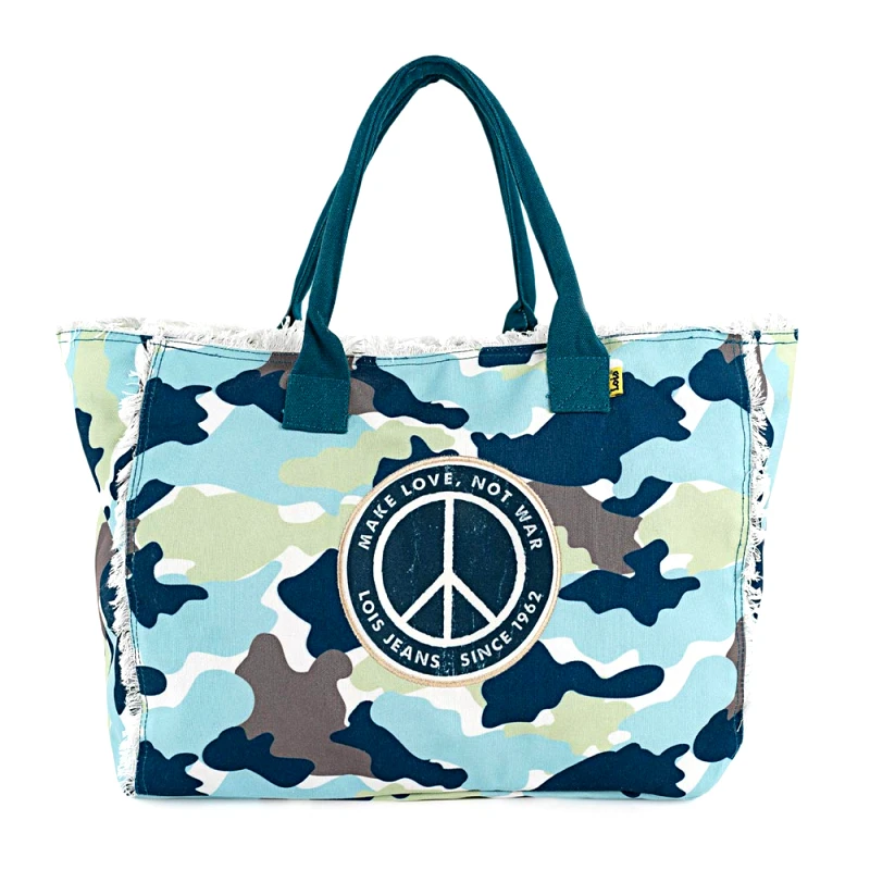 LOIS Τσάντα Θαλάσσης Lois Σιέλ Army 601101-03 44x34x18cm