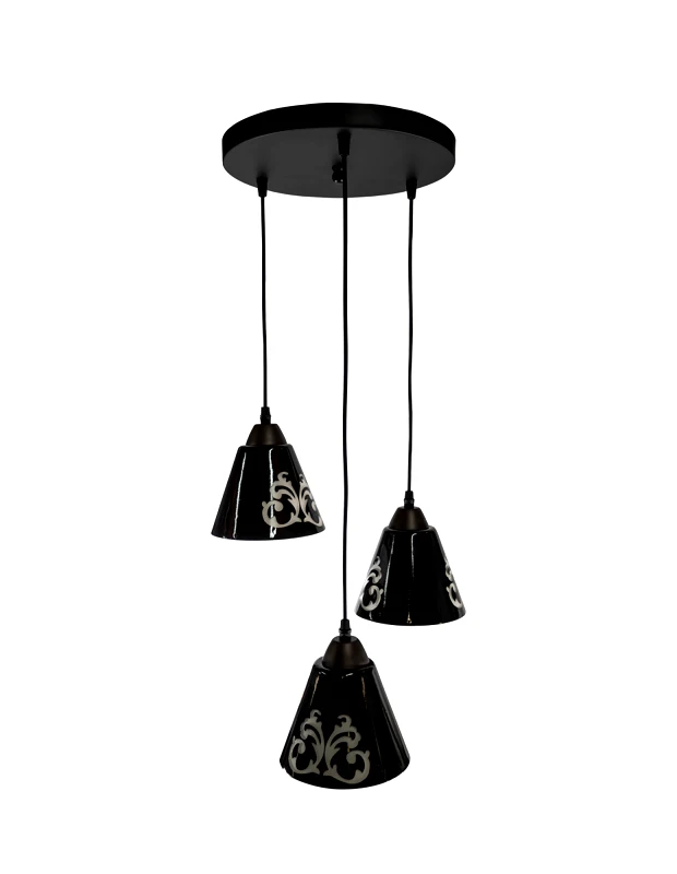 ARLIGHT Pda 2038-3# ροζετα 3/φ με γυαλι λαχουρι τρια χρωματα 3χε14