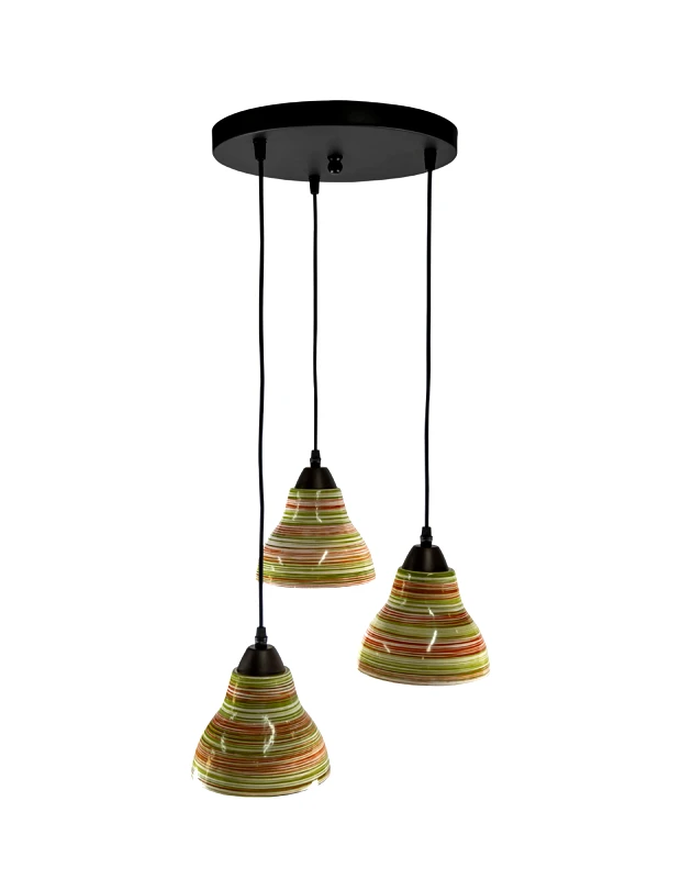 ARLIGHT Pda 2942-3 # ροζετα 3/φ με γυαλια ριγα 2 χρωματα 2χε14