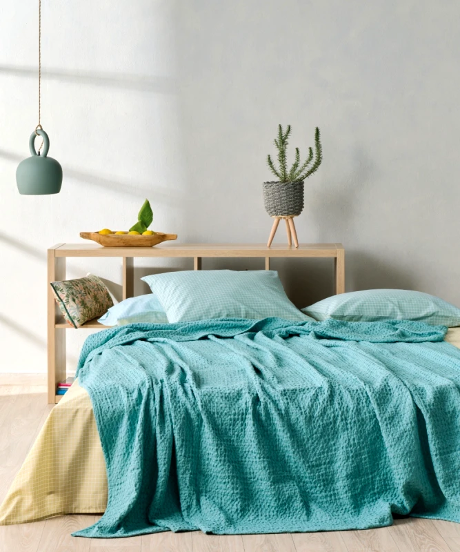 KENTIA Illusion 07 κουβερτα king βαμβακερη waffle 260x250