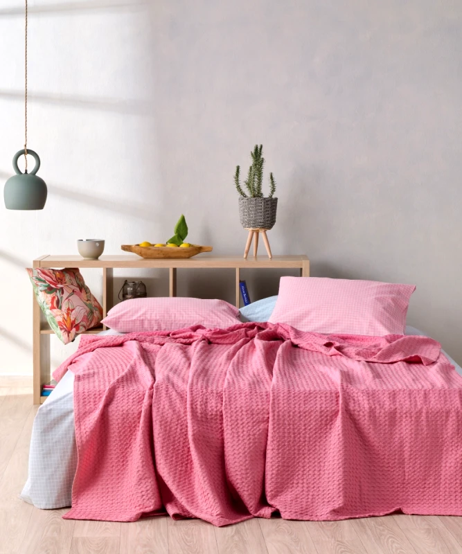 KENTIA Illusion 20 κουβερτα king βαμβακερη waffle 260x250