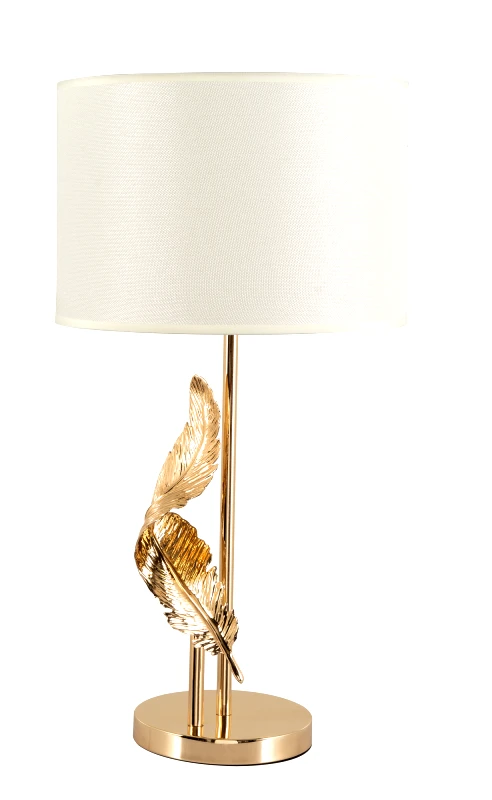 ARLIGHT Tlc 8808 ab επιτραπεζια λαμπα οξυντε φτερο αμπαζουρ μπεζ 1χε27