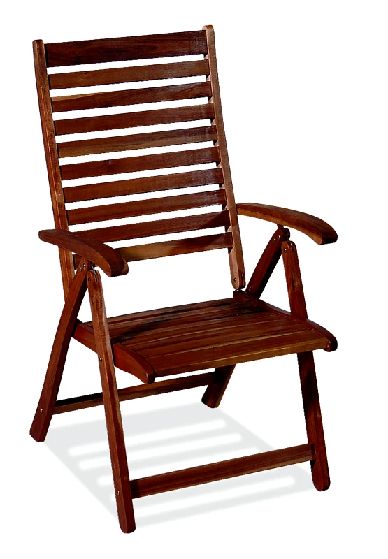 KATOIKEIN DECO Ξύλινη Ψηλόπλατη Πτυσσόμενη Πολυθρόνα 5 Θέσεων ,Acacia Wood