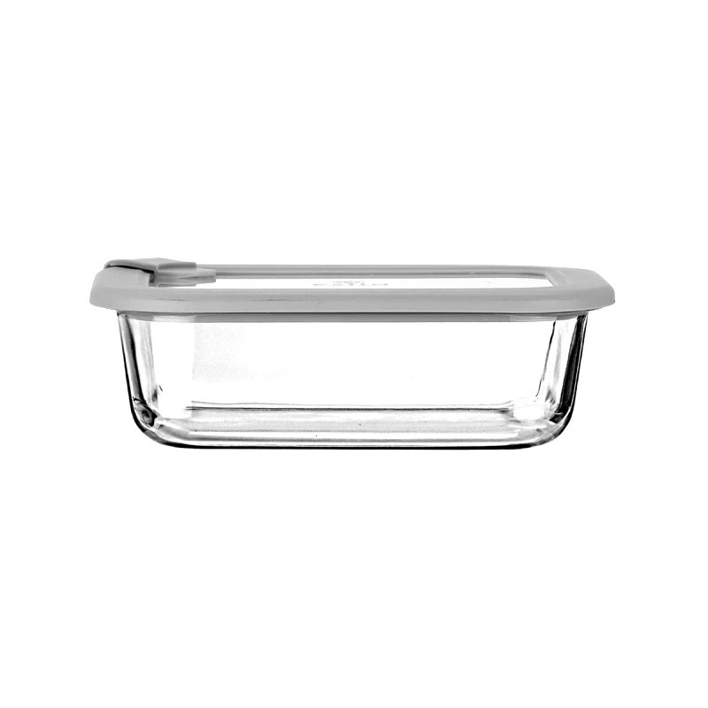 ESTIA ESTIA ΦΑΓΗΤΟΔΟΧΕΙΟ COLORSEAL ΓΥΑΛΙΝΟ 640ml 18.9x14.5x6.7 ΜΕ ΚΑΠΑΚΙ ΣΙΛΙΚΟΝΗΣ ΓΚΡΙ