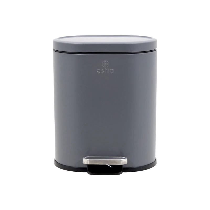 ESTIA ESTIA ΧΑΡΤΟΔΟΧΕΙΟ ΜΠΑΝΙΟΥ OVOID SOFT CLOSE 6lt ΓΚΡΙ