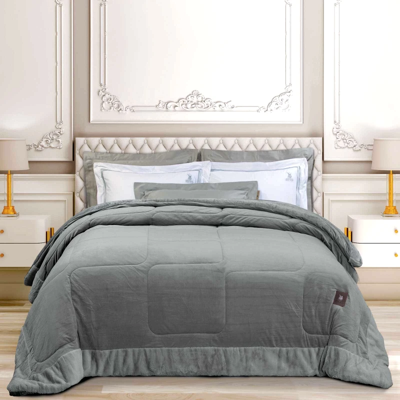 GREENWICH POLO CLUB Greenwich polo club κουβερτοπαπλωμα velvet king premium 3967 grey 240χ250