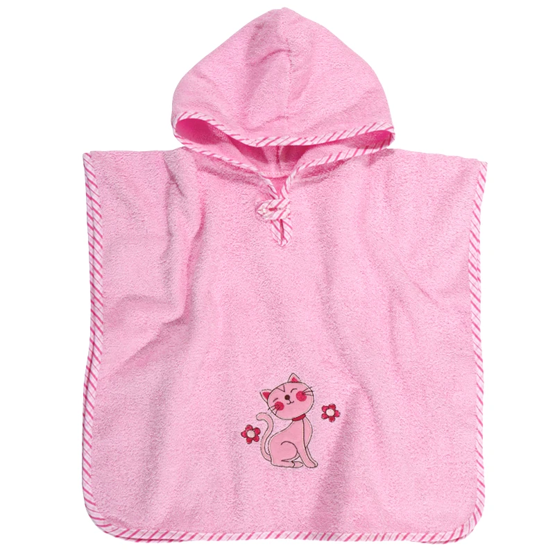 DAS Baby Πόντσο με κουκούλα (45Χ90) SMILE LINE EMBROIDERY 6541, DAS BABY