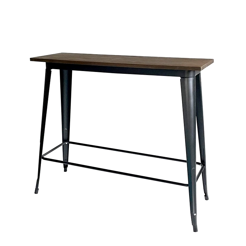 KATOIKEIN DECO Τραπέζι μπαρ (120Χ40Χ103) TEXAS BLACK MATTE, KATOIKEIN DECO